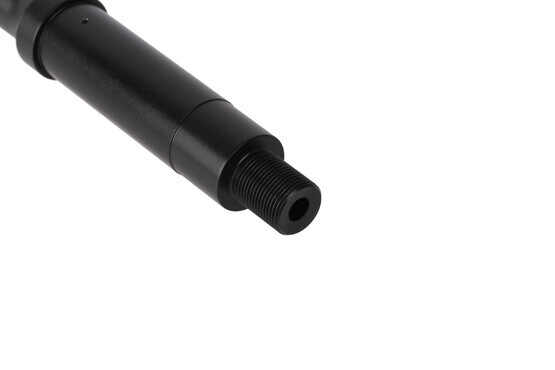 Faxon Firearms 5.56 NATO 7.5in AR15 barrel has a pistol gas system, 11-degree target crown, and 1/2x28 threading
